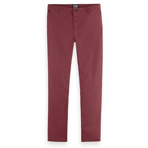 Scotch & Soda Herren Mott Chino Pants, Wine, 36-32 von Scotch & Soda