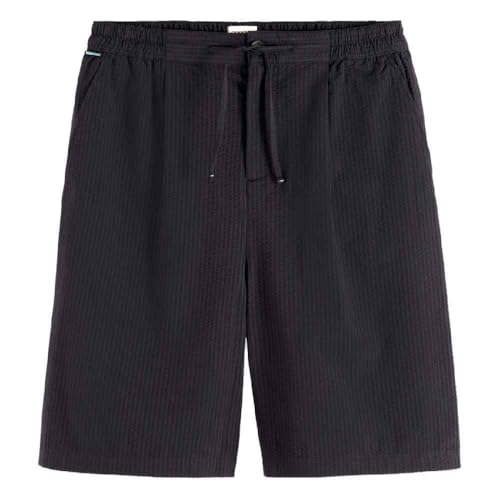 Scotch & Soda Herren Fave Bermuda Shorts, Washed Black, M von Scotch & Soda