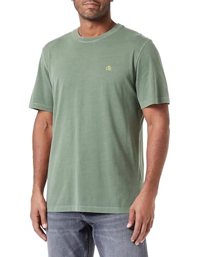 Scotch & Soda Herren Garment Dye Logo T-Shirt, Field Green 4876, S von Scotch & Soda