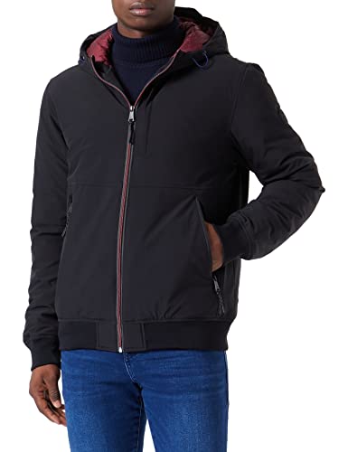 Scotch & Soda Herren Hooded Jacket with Stretch Kapuzenjacke, Black 0008, S von Scotch & Soda