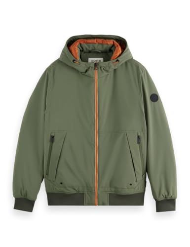 Scotch & Soda Herren Hooded Softshell Jacket Wattierte Jacke, Thymian 250, XL von Scotch & Soda