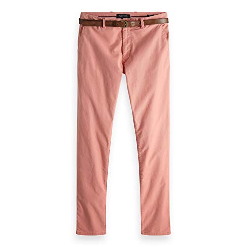 Scotch & Soda Herren Hose Warren - Classic Garment Dyed Chino 148771 Hot Pink 31/32 von Scotch & Soda