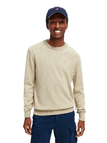 Scotch & Soda Herren Melange Crew Neck Jumper Pullover Sweater, Sand Melange 0610, M EU von Scotch & Soda