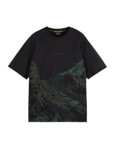 Scotch & Soda Herren Overdyed Loose-Fit T-Shirt, Meteorit 021, L von Scotch & Soda