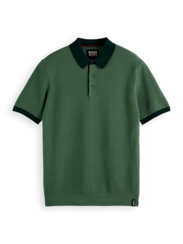 Scotch & Soda Herren Polo Shirt Structured Knitted Solid Polo, Sage Green,M Scotch & Soda Herren Polo Shirt Structured Knitted Solid Polo, Sage Green,M von Scotch & Soda