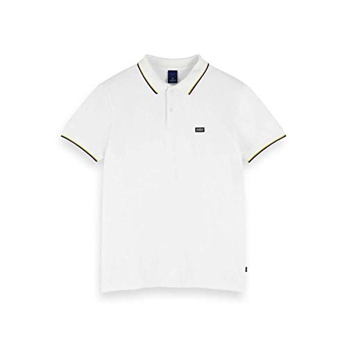 Scotch & Soda Herren Poloshirt Classic Pique Polo 155453 White XL von Scotch & Soda