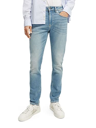 Scotch & Soda Herren Seasonal Essentials Skim in Organic Cotton Jeans, Ocean Haze 4688, 36W / 34L EU von Scotch & Soda