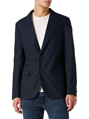 Scotch & Soda Herren Single-Breasted Stretch Poplin Lässiger Blazer, Navy 0004, L von Scotch & Soda