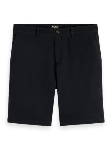 Scotch & Soda Herren Stuart Fitted Shorts, Black 001, 38 von Scotch & Soda