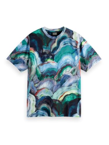 Scotch & Soda Herren T-Shirt Digital AOP Relaxed Fit T-Shirt, AOP Abstract Fungi,M von Scotch & Soda