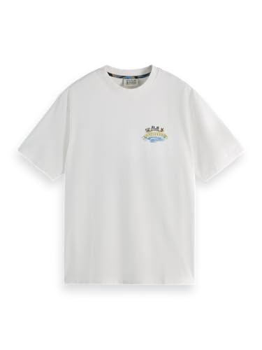 Scotch & Soda Herren T-Shirt Front and Back Artwork Relaxed Fit T-Shirt, Weiß,M Scotch & Soda Herren T-Shirt Front and Back Artwork Relaxed Fit T-Shirt, Weiß,M von Scotch & Soda