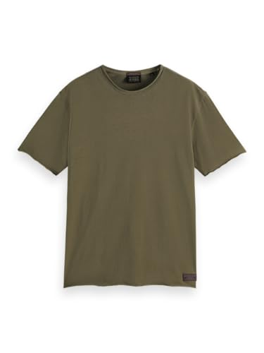Scotch & Soda Herren T-Shirt Raw Edge Relaxed Fit T-Shirt, Classic Green,XXL von Scotch & Soda