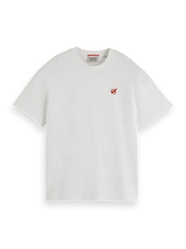 Scotch & Soda Herren The Free Spirit Peace Bird T-Shirt, White, S Scotch & Soda Herren The Free Spirit Peace Bird T-Shirt, White, S von Scotch & Soda