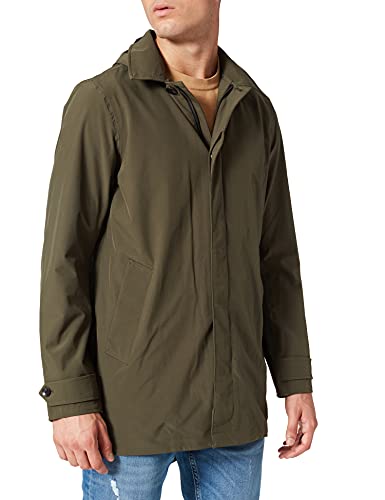 Scotch & Soda Herren Waterproof Taped-Seam Trench Parka in Recycled Polyester Trenchcoat, Jungle 0555, S von Scotch & Soda