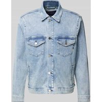 Scotch & Soda Jeansjacke mit Leistentaschen in Hellblau, Größe M von Scotch & Soda