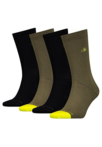 Scotch & Soda Klassische Business Herrensocken im 4er Pack, Farbe:olive, Socken & Strümpfe:43-46 von Scotch & Soda