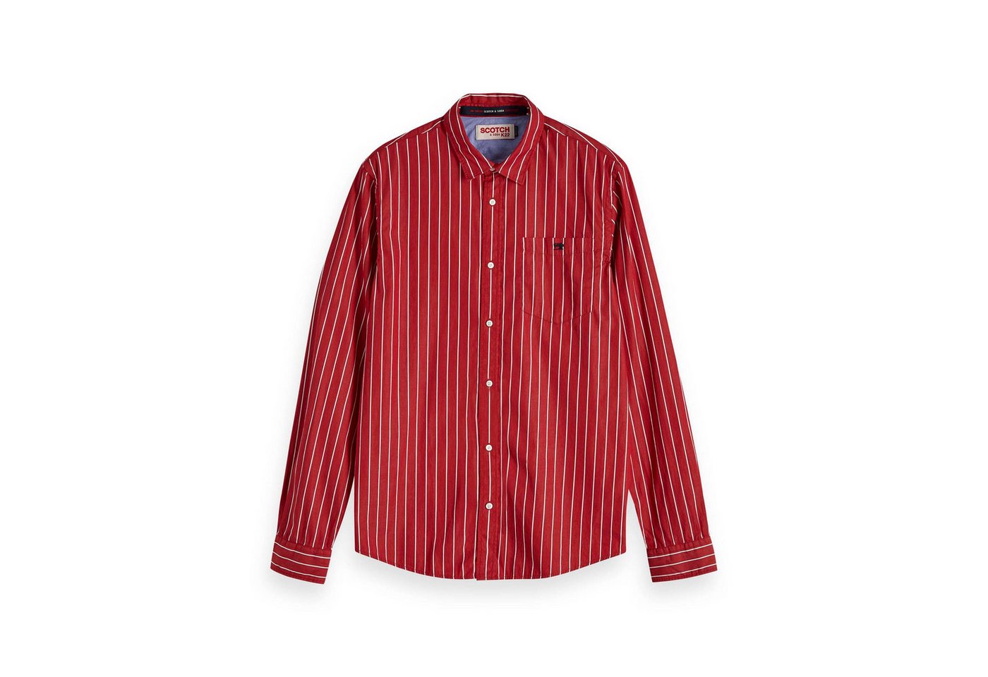 Scotch & Soda Kurzarmhemd Scotch & Soda Herren Langarmhemd Classic Breton Stripe Shirt 152149 von Scotch & Soda