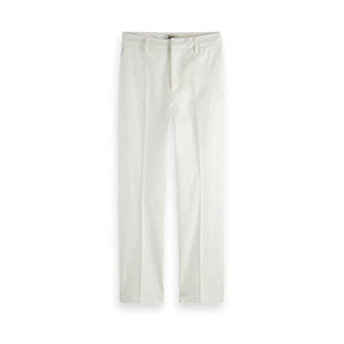 Scotch & Soda Maison Damen Abott Regular Fit Chino In Organic Cotton Twill Hose, Off White 0001, 30/32 von Scotch & Soda