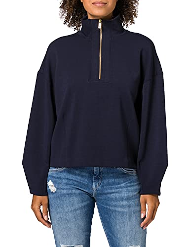 Scotch & Soda Maison Damen Strukturiertes Anorak Sweatshirt, Night 0002, XL von Scotch & Soda