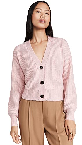 Scotch & Soda Maison Damen Flauschiger Cardigan im Boxy Fit Strickjacke, Flamingo Pink Mel 4288, L von Scotch & Soda