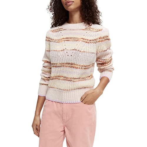 Scotch & Soda Maison Damen Fuzzy Knitted Sweater with Puffy Sleeves Pullover, Combo X 0603, XS von Scotch & Soda