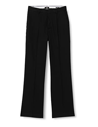 Scotch & Soda Maison Damen Hailey-High Rise Straight Leg Trousers Hose, Black 0008, 30 von Scotch & Soda