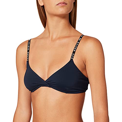 Scotch & Soda Maison Damen top with Branding Bikini-Set, Blau (Night 02), 40 (Herstellergröße: L) von Scotch & Soda