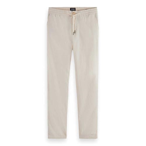 Scotch & Soda Men's CORE-Warren-Cotton/Linen Twill Jogger Casual Pants, Off White, 32 W/30 L Scotch & Soda Men's CORE-Warren-Cotton/Linen Twill Jogger Casual Pants, Off White, 32 W/30 L von Scotch & Soda