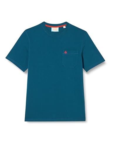 Scotch & Soda Men's Chest Pocket Jersey T-Shirt, Harbour Teal 6938, M von Scotch & Soda