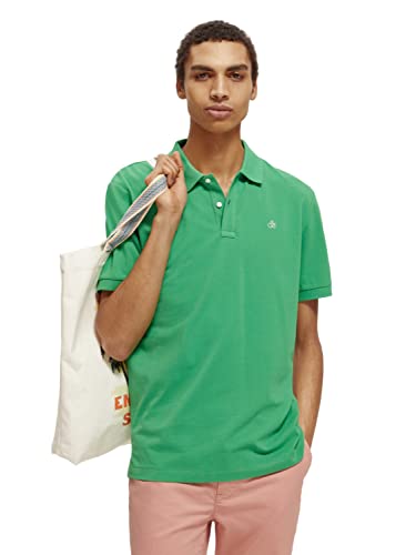 Scotch & Soda Men's Classic Organic Pique Polo Shirt, Amazon Green 5612, M von Scotch & Soda