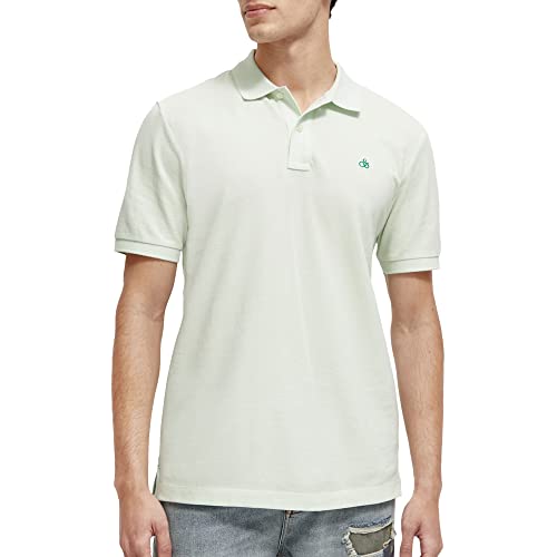 Scotch & Soda Men's Classic Organic Pique Polo Shirt, Mint 0108, L von Scotch & Soda