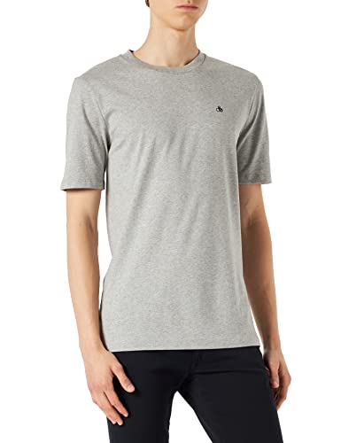 Scotch & Soda Men's Crewneck T-Shirt, Grey Melange 0606, L von Scotch & Soda