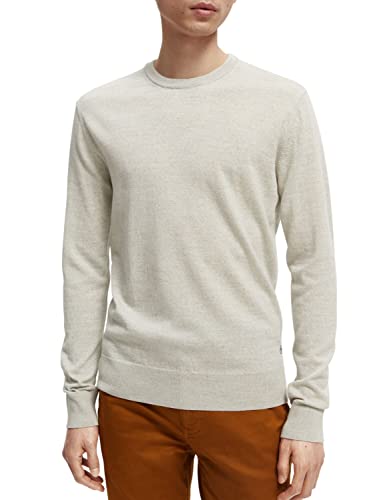 Scotch & Soda Men's Merino Wool Pullover Sweater, Grey Melange 0606, S von Scotch & Soda