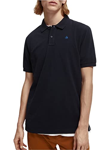 Scotch & Soda Men's Pique Polo Shirt, Night 0002, L von Scotch & Soda