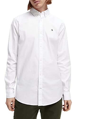 Scotch & Soda Men's Oxford Regular fit Shirt, White 0006, XXL von Scotch & Soda