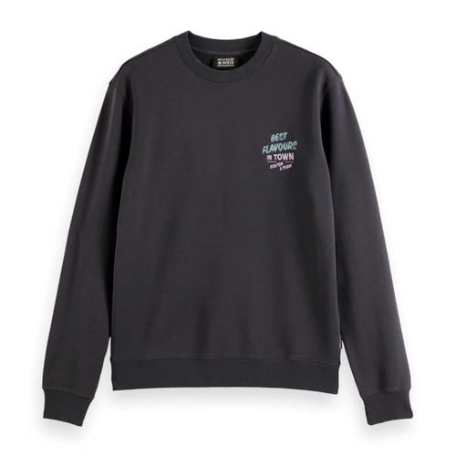 Scotch & Soda Men's Regular fit Front and Back Artwork Sweatshirt, Washed Black, M Scotch & Soda Men's Regular fit Front and Back Artwork Sweatshirt, Washed Black, M von Scotch & Soda