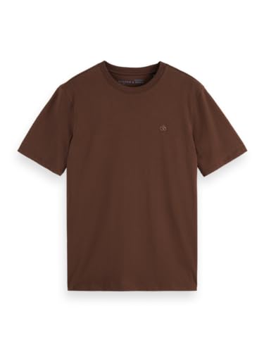 Scotch & Soda Men's Seasonal Core-Regular-Fit Logo T-Shirt, Demitasse 201, S von Scotch & Soda