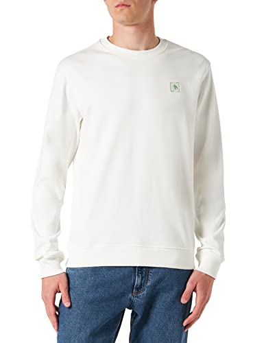 Scotch & Soda Men's Seasonal Essentials-Classic Logo Badge Sweatshirt, Denim White 0102, XXL von Scotch & Soda