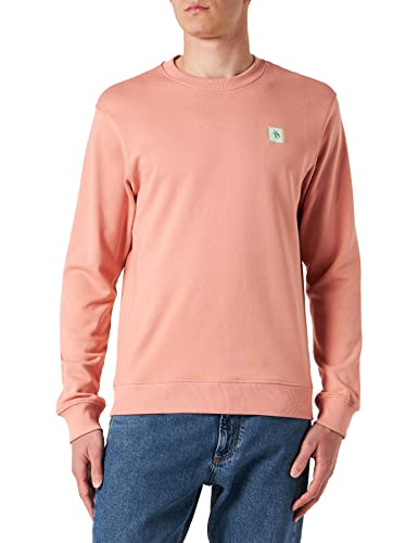 Scotch & Soda Men's Seasonal Essentials-Classic Logo Badge Sweatshirt, Flamingo 1197, S von Scotch & Soda