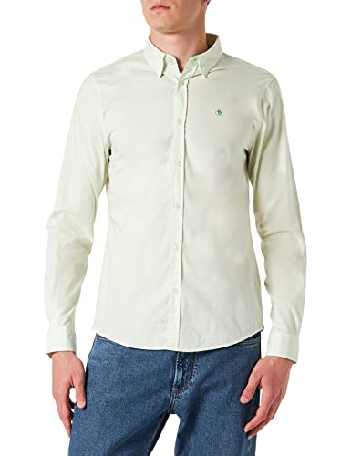 Scotch & Soda Men's Seasonal Essentials-Solid Organic Cotton Poplin Shirt, Mint 0108, L von Scotch & Soda