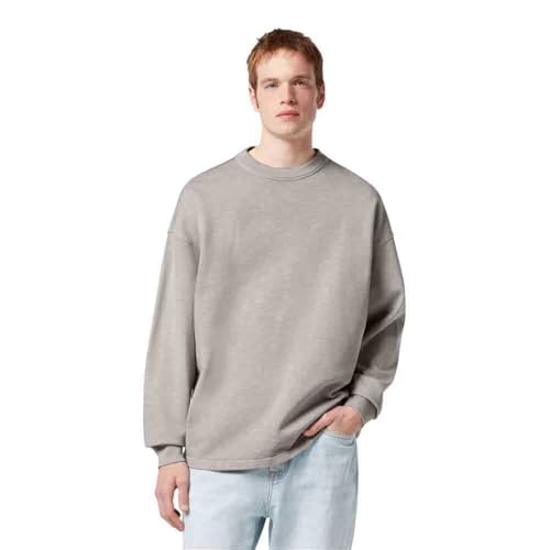 Scotch & Soda Men's Seasonal core-Loose fit 3 Crosses Garment-dye Sweatshirt, Highway Grey, L von Scotch & Soda