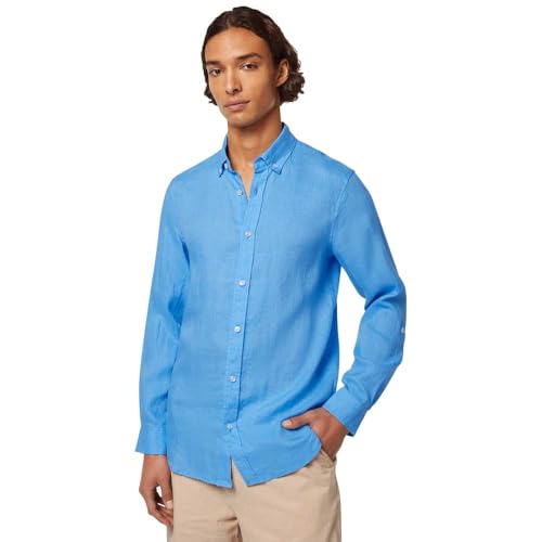 Scotch & Soda Men's Seasonal core-Regular fit Linen Shirt, Aqua Blue, L Scotch & Soda Men's Seasonal core-Regular fit Linen Shirt, Aqua Blue, L von Scotch & Soda