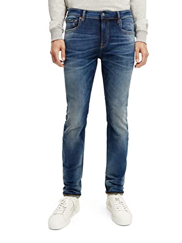 Scotch & Soda Men's Skim Slim Fit Jeans, Cloud of Smoke 1031, 33/32 von Scotch & Soda