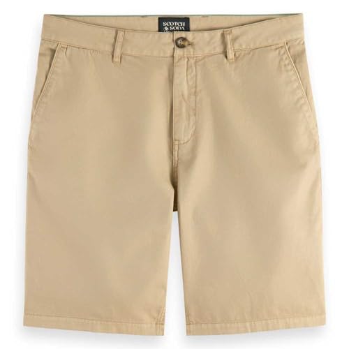 Scotch & Soda Men's Stuart-Garment-Dyed Cotton-Blend Twill Casual Shorts, Seastone 6896, 33W von Scotch & Soda