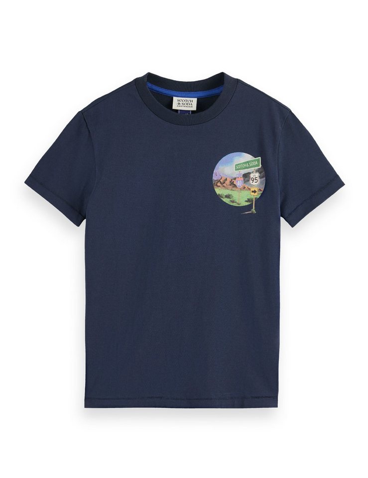 Scotch & Soda Print-Shirt SCOTCH & SODA Kinder Relaxed Artwork T-Shirt blau Rückenprint von Scotch & Soda