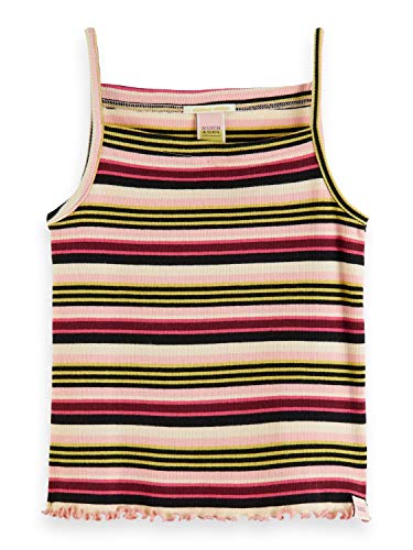 Scotch & Soda R´Belle Mädchen Tanktop mit „Yarn-Dye“-Streifen T-Shirt, 0603 Combo X, 4 von Scotch & Soda