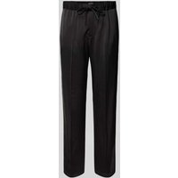 Scotch & Soda Relaxed Fit Stoffhose mit Label-Patch in Black, Größe XXL von Scotch & Soda