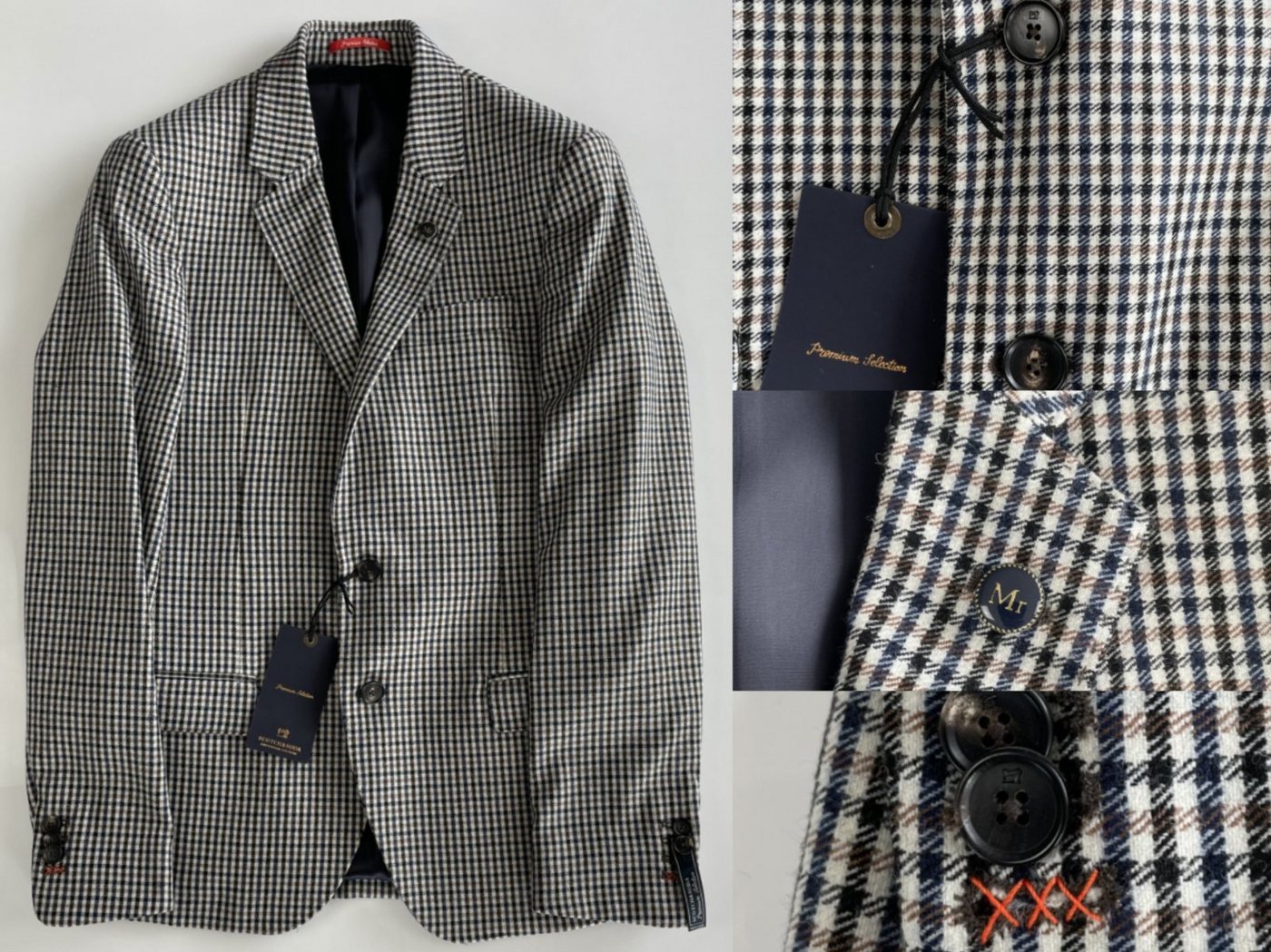 Scotch & Soda Sakko Scotch & Soda Premium Wool Mens Karo Karierte Sakko Blazer Jacke Jacke von Scotch & Soda