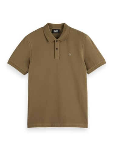 Scotch & Soda Men's Seasonal core-Logo Pique Polo Shirt, Golden Brown, XXL von Scotch & Soda