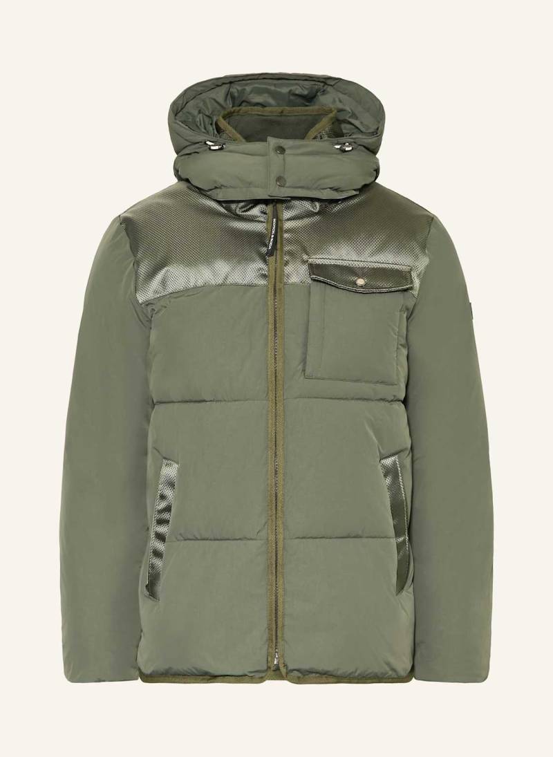 Scotch & Soda Steppjacke Im Materialmix Mit Abnehmbarer Kapuze gruen von Scotch & Soda